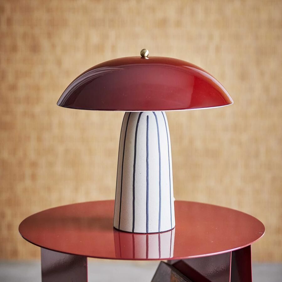 Bloomingville Tafellamp Arvid 32cm hoog Rood