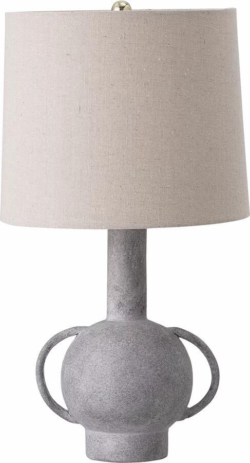 Bloomingville Tafellamp Kean Terracotta en linnen 59cm hoog Grijs