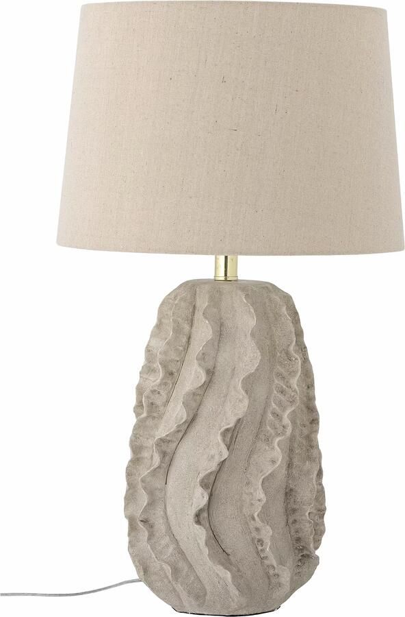 Bloomingville Tafellamp Natika Linnen en steen 64cm hoog Naturel