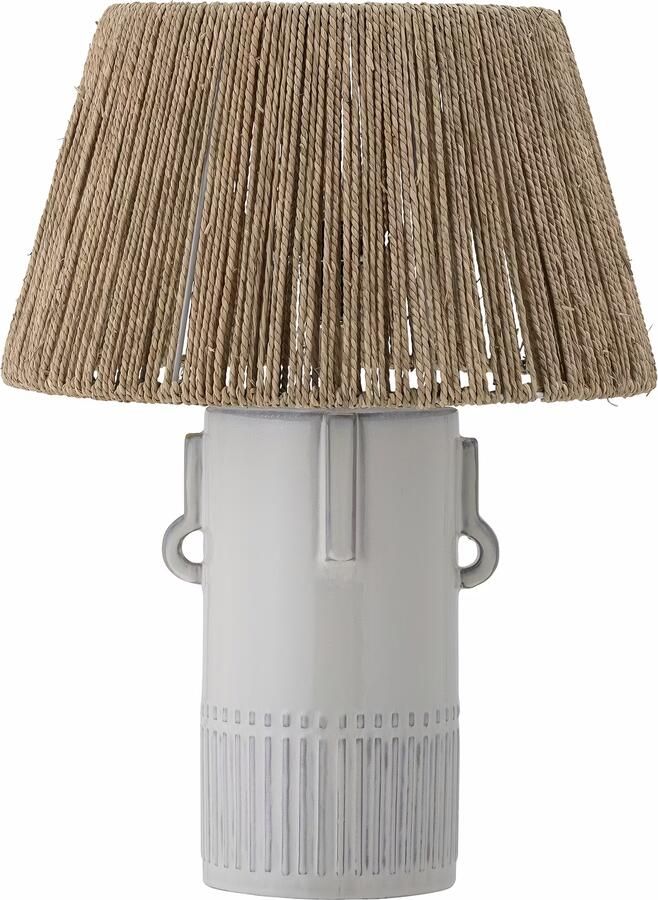 Bloomingville Tafellamp Rama Jute en steen 66cm hoog Wit