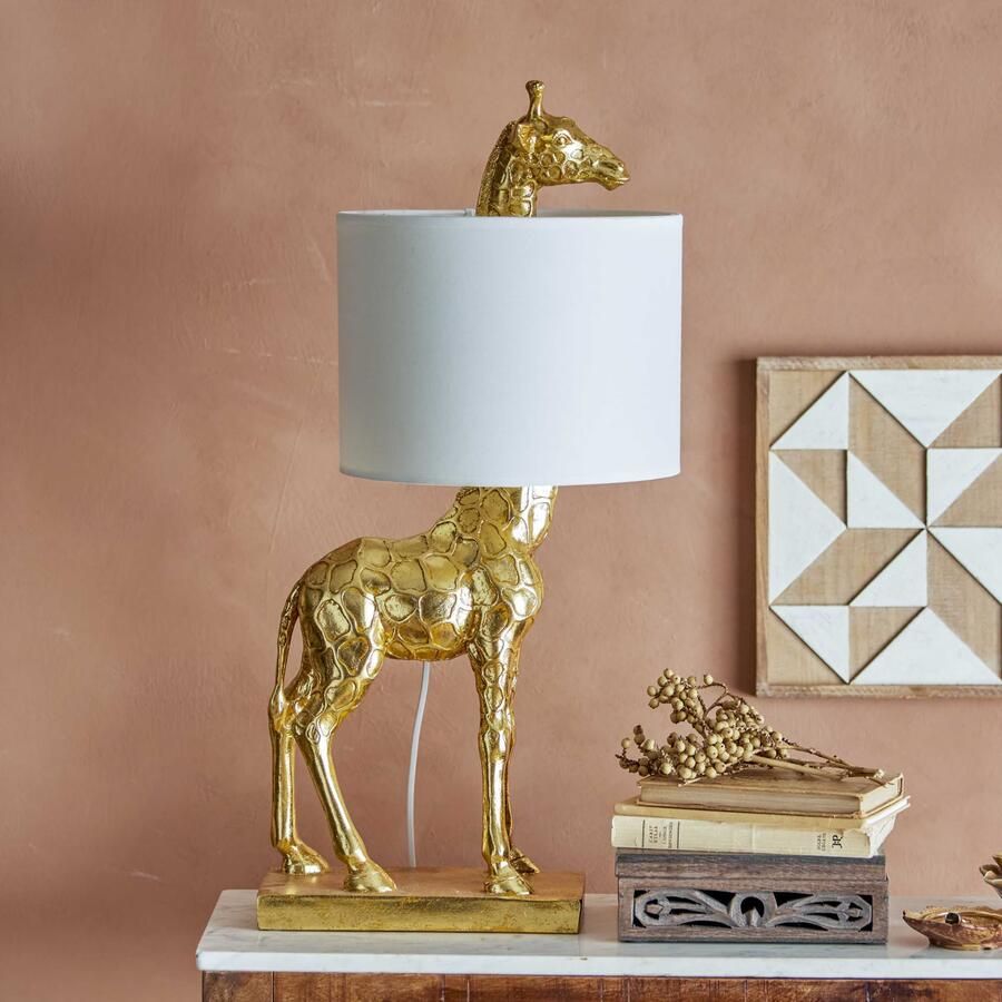 Bloomingville Tafellamp Silas Giraffe 70cm hoog Goud
