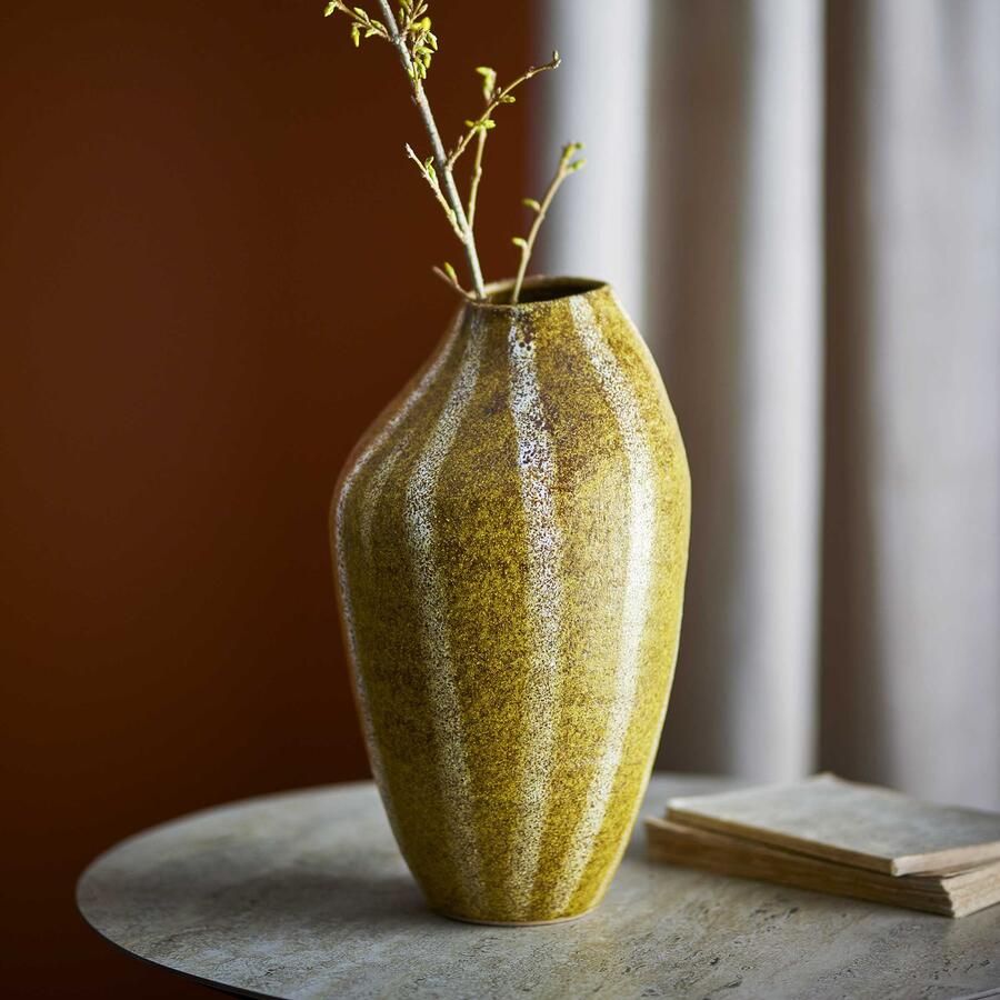 Bloomingville Vaas Abella 35cm hoog Geel