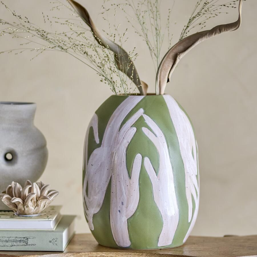 Bloomingville Vaas Adalena 30cm Groen