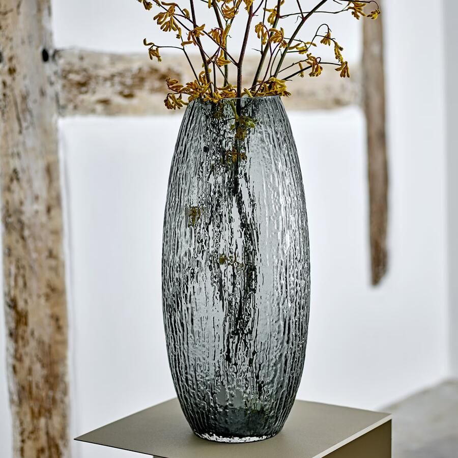 Bloomingville Vaas Brock Glas 50cm hoog Grijs