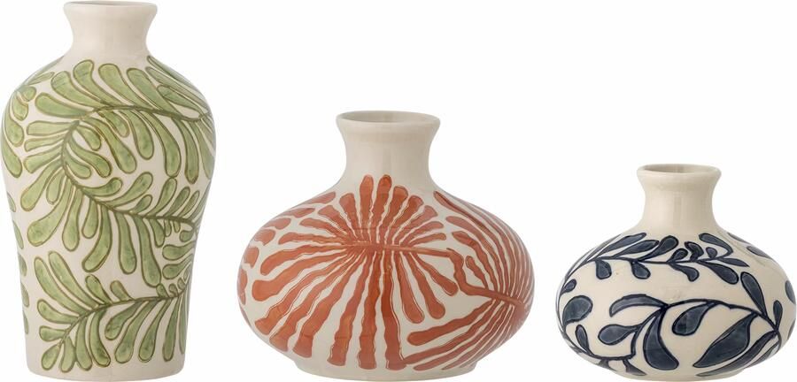 Bloomingville Vaas Fauni Set van 3 stuks Meerkleurig