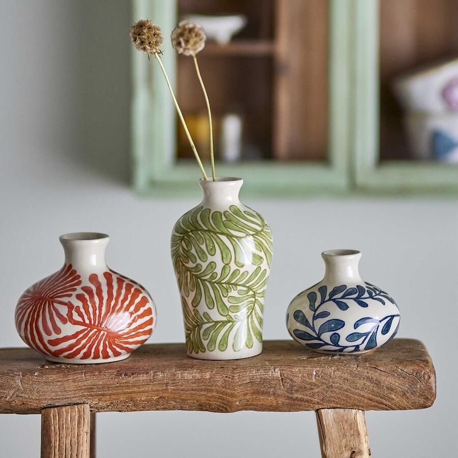 Bloomingville Vaas Fauni Set van 3 stuks Meerkleurig