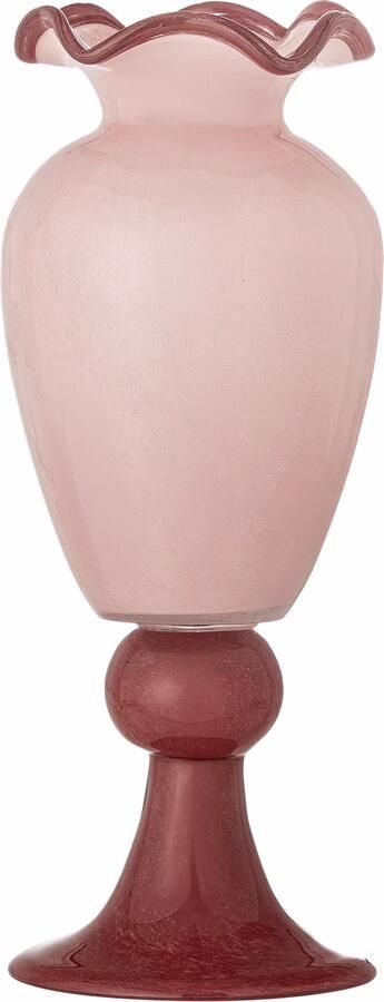 Bloomingville Vaas Frills Glas 34cm hoog Roze