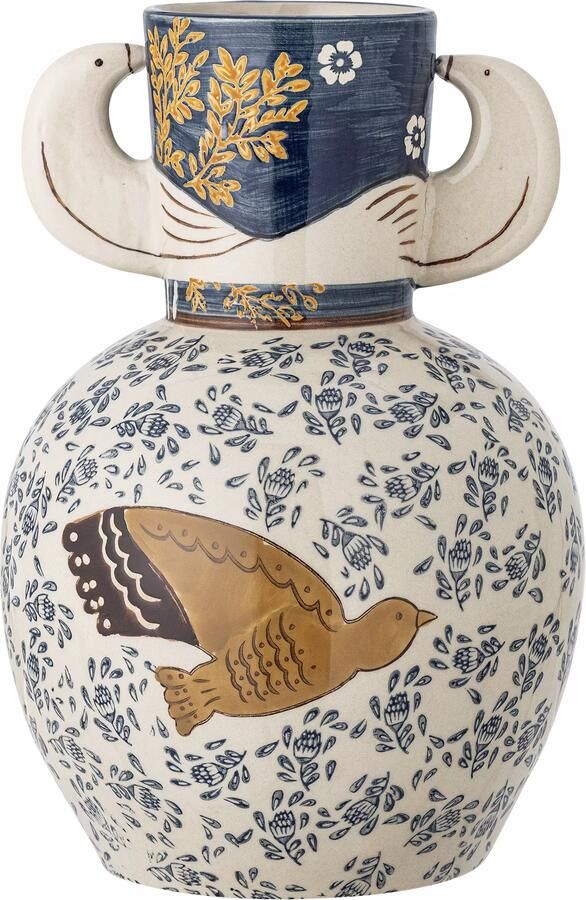 Bloomingville Vaas Hezha 24cm hoog Blauw