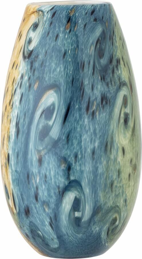 Bloomingville Vaas Kalian Glas 30cm hoog Blauw