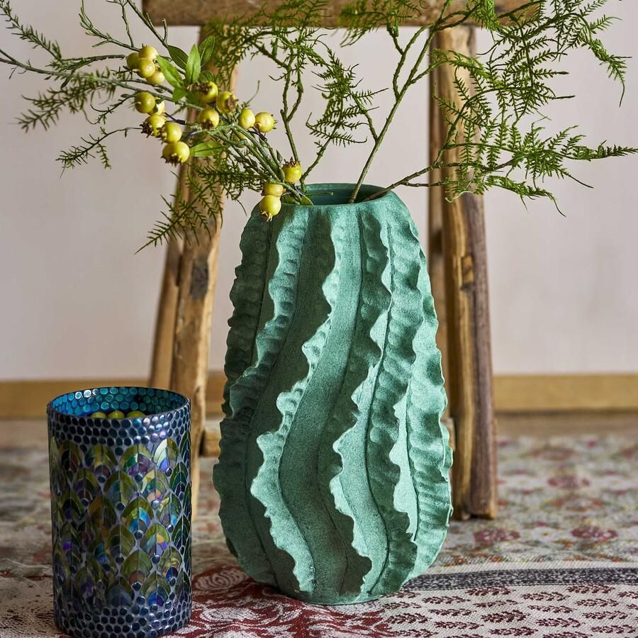 Bloomingville Vaas Natika 37cm hoog Groen