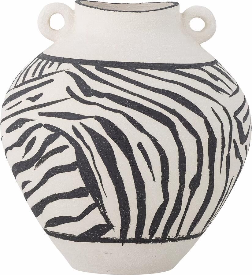 Bloomingville Vaas Togo Steengoed 26cm Zwart