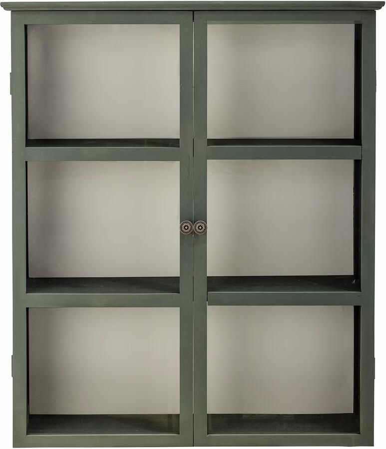 Bloomingville Vitrinekast Tone Hout en glas 100 x 85cm Grijs