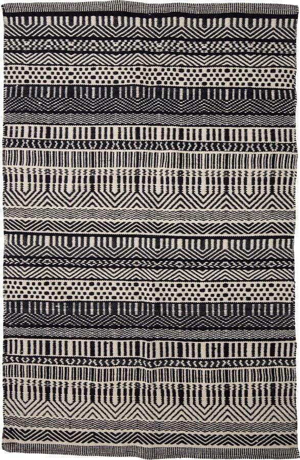 Bloomingville Vloerkleed Joob Wolmix 120 x 180cm Zwart