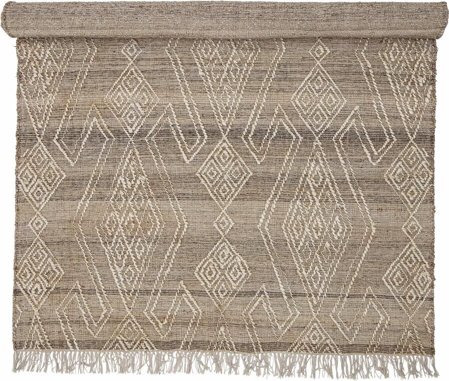 Bloomingville Vloerkleed Rupen Jute en Wol Naturel