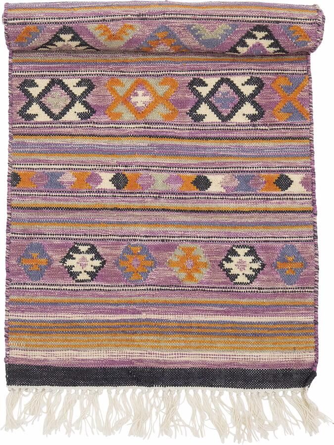Bloomingville Vloerkleed Yolanda Wolmix 75 x 245cm Meerkleurig