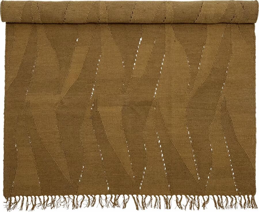 Bloomingville Vloerkleed Zola Wolmix 140 x 200cm Bruin