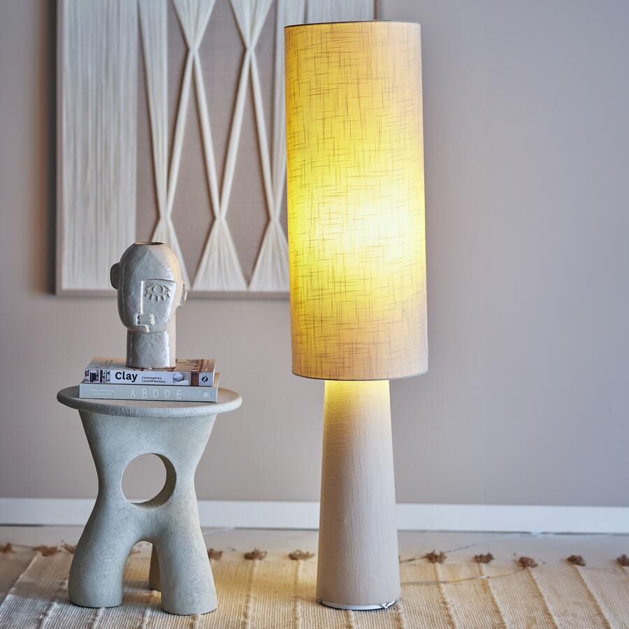 Bloomingville Vloerlamp Emmie Linnen 120cm Naturel