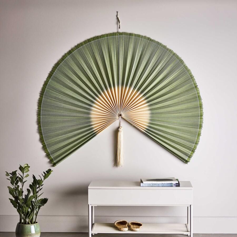 Bloomingville Wanddecoratie Jaime Bamboe 145 x 110cm Groen