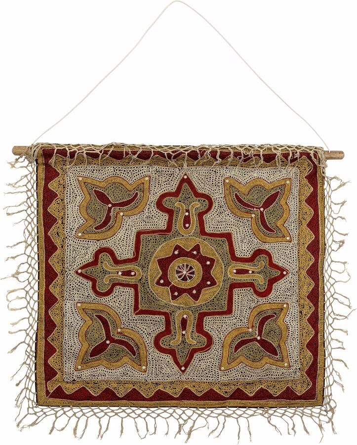 Bloomingville Wandkleed Mughal 75 x 75cm Rood