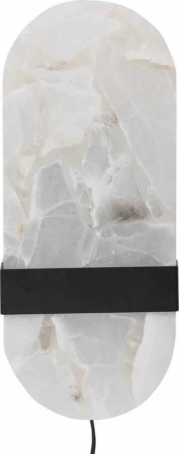 Bloomingville Wandlamp Taco Alabaster natuursteen 38cm hoog Wit