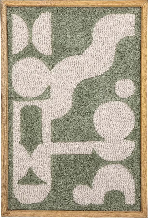 Bloomingville Wandpaneel Longton Wol 65 x 45cm Groen