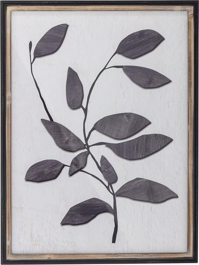 Bloomingville Wandpaneel Lousa Papier 60 x 45cm Zwart