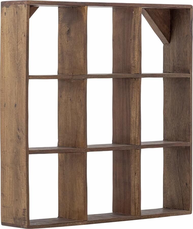 Bloomingville Wandrek Tilo Gerecycled hout 53 x 53cm Bruin