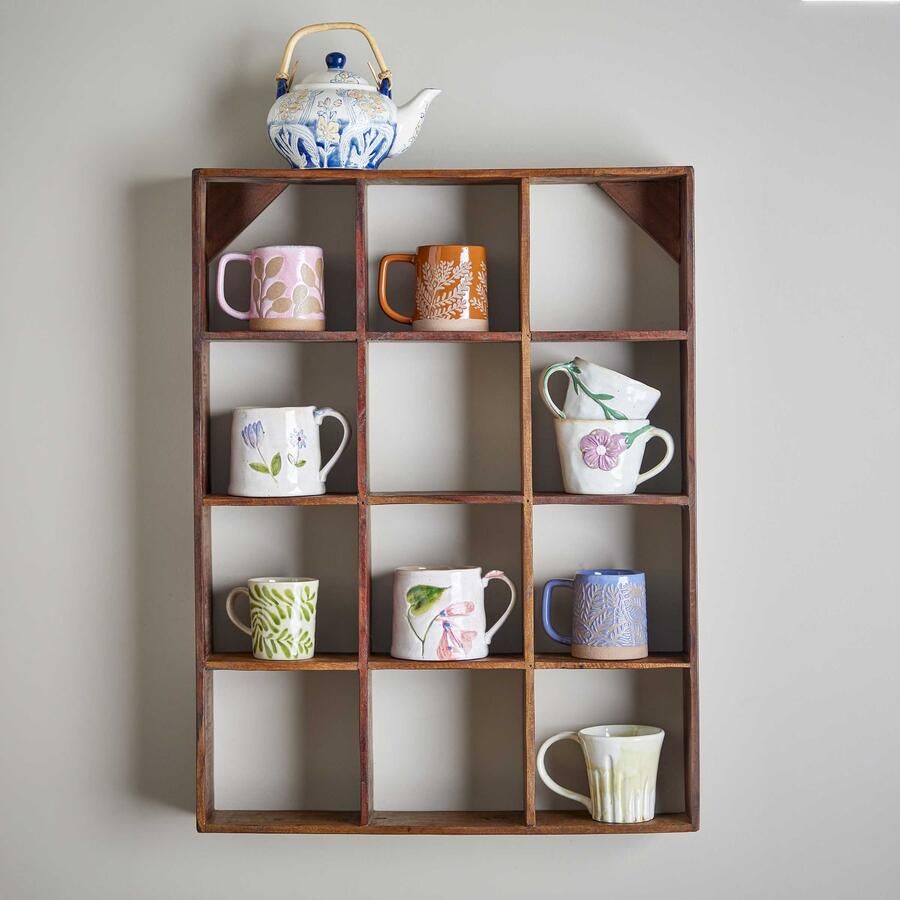 Bloomingville Wandrek Tilo Gerecycled hout 70 x 53cm Bruin