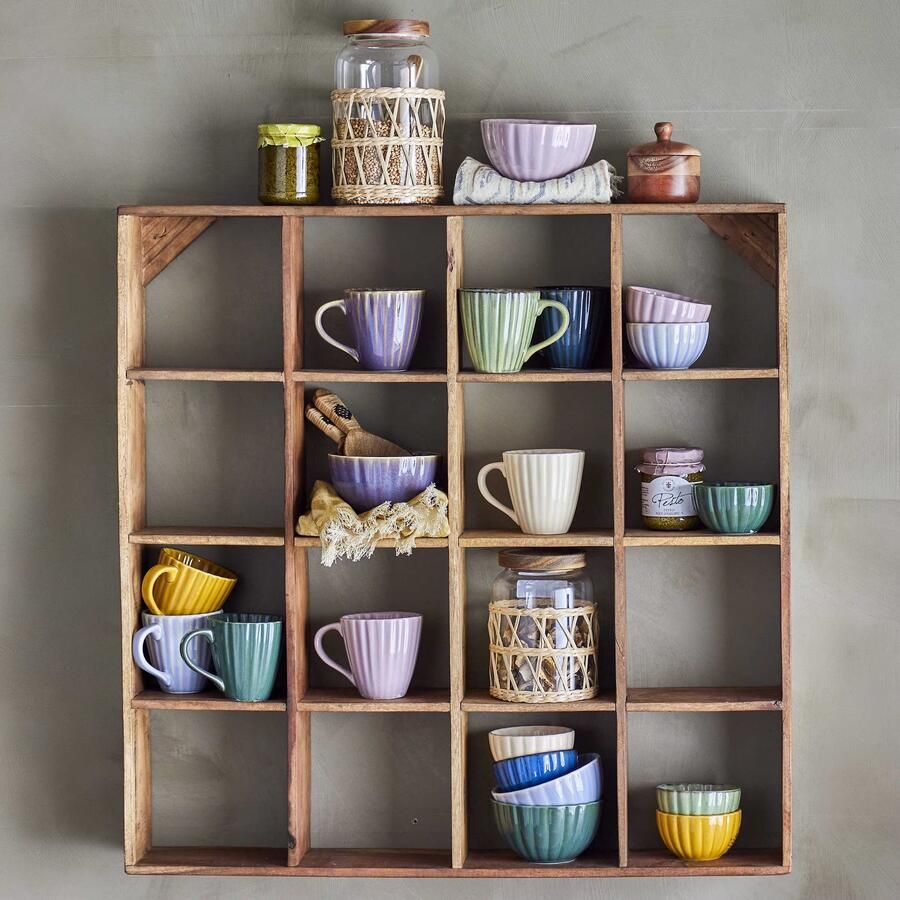Bloomingville Wandrek Tilo Gerecycled hout 70 x 70cm Bruin