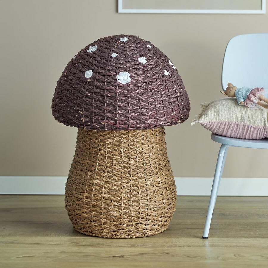 Bloomingville MINI Mand Corintha Paddenstoel 61cm hoog Rood