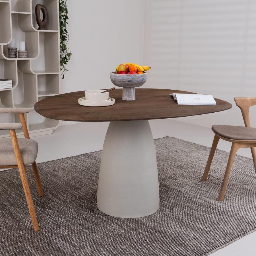 Livingfurn | Eettafel Brix Marron 140 cm | Eettafels | Eettafel
