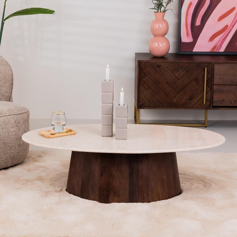 Livingfurn | Salontafel Bottecino Oval 120cm | Woonkamertafels | Salontafel