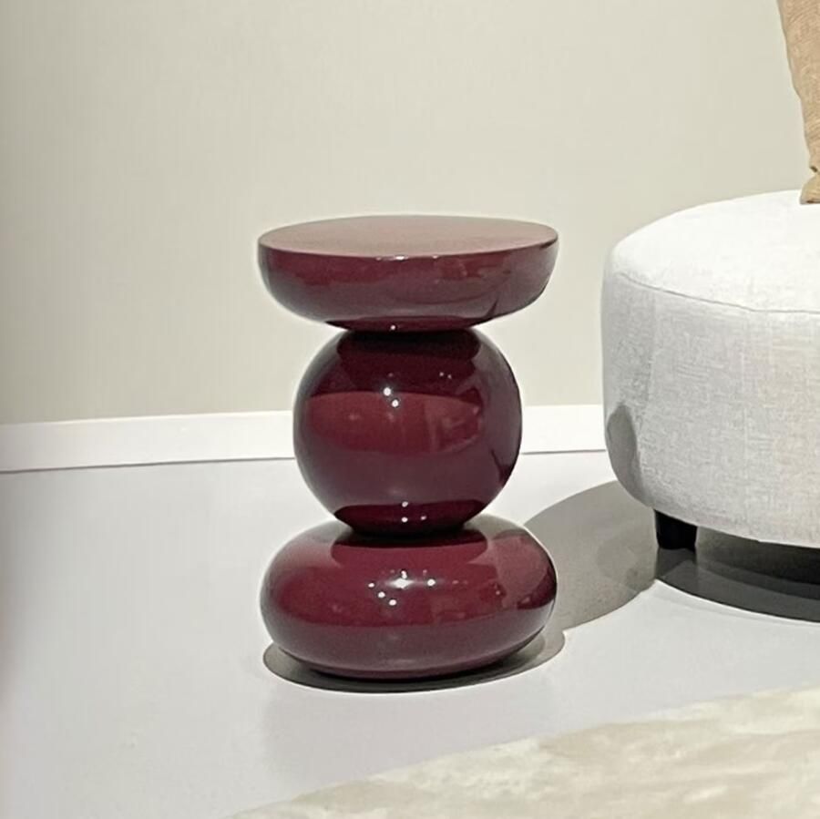 Livingfurn | Bijzettafel Brix Dex Maroon | Woonkamertafels | Bijzettafel