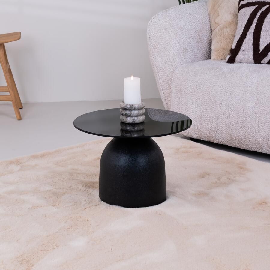 Livingfurn | Bijzettafel Brix Isa Black 50 cm | Woonkamertafels | Bijzettafel