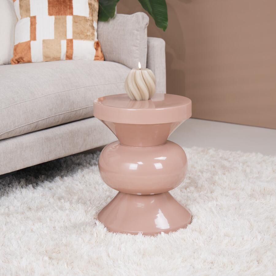 Livingfurn | Bijzettafel Brix Ole Vintage Pink | Woonkamertafels | Bijzettafel