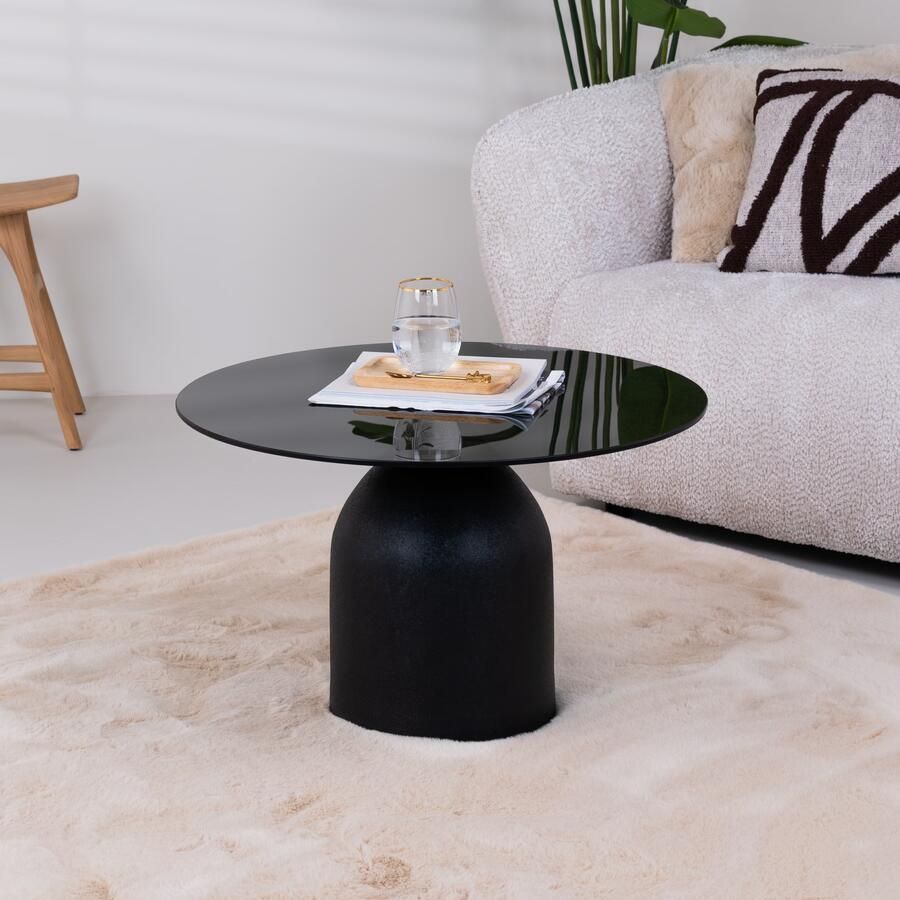 Livingfurn | Bijzettafel Brix Isa Black 70 cm | Woonkamertafels | Bijzettafel