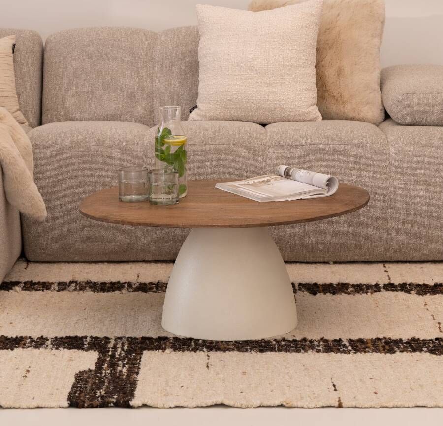 Livingfurn | Salontafel Brix Marron 86 cm | Woonkamertafels | Salontafel