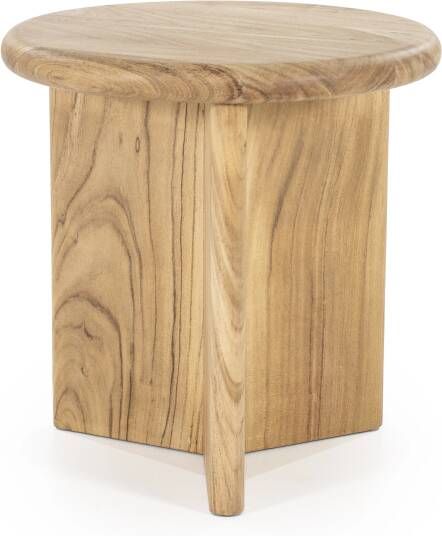 By-Boo Bijzettafel Leoti Acaciahout 45cm Naturel Rond