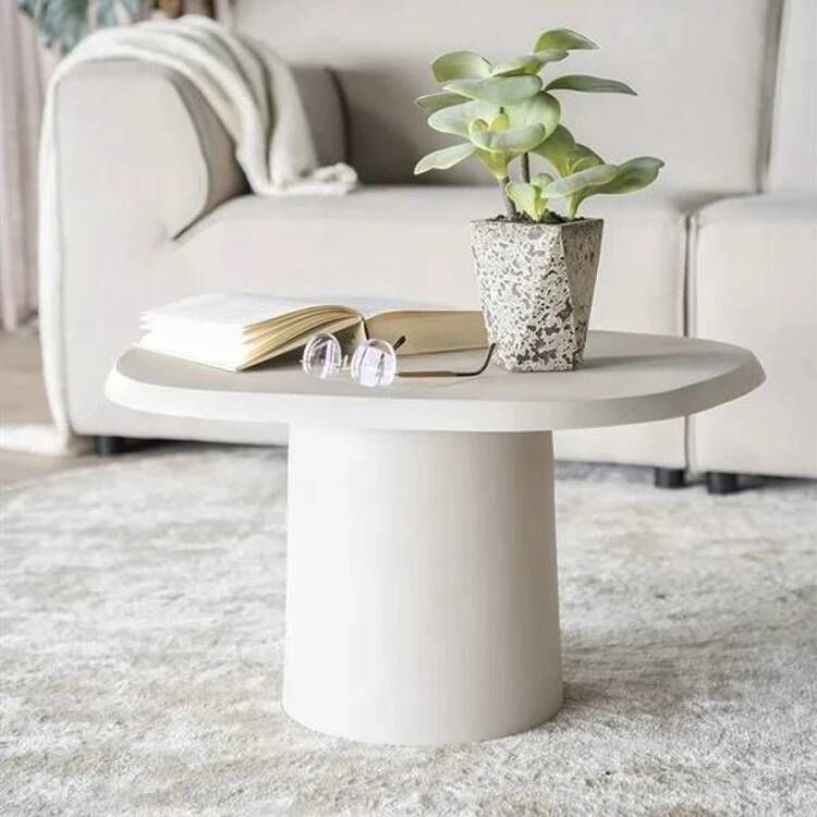 By-Boo Bijzettafel Sten 57 x 71cm Beige Organisch