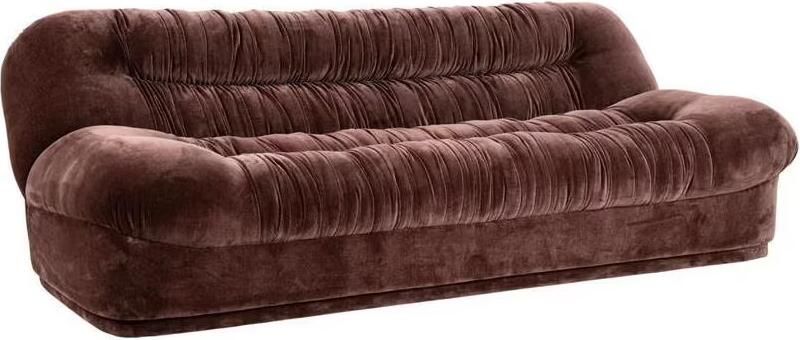 By-Boo 3-zits Bank Montaigne 218cm Blim stof Velvet Paars