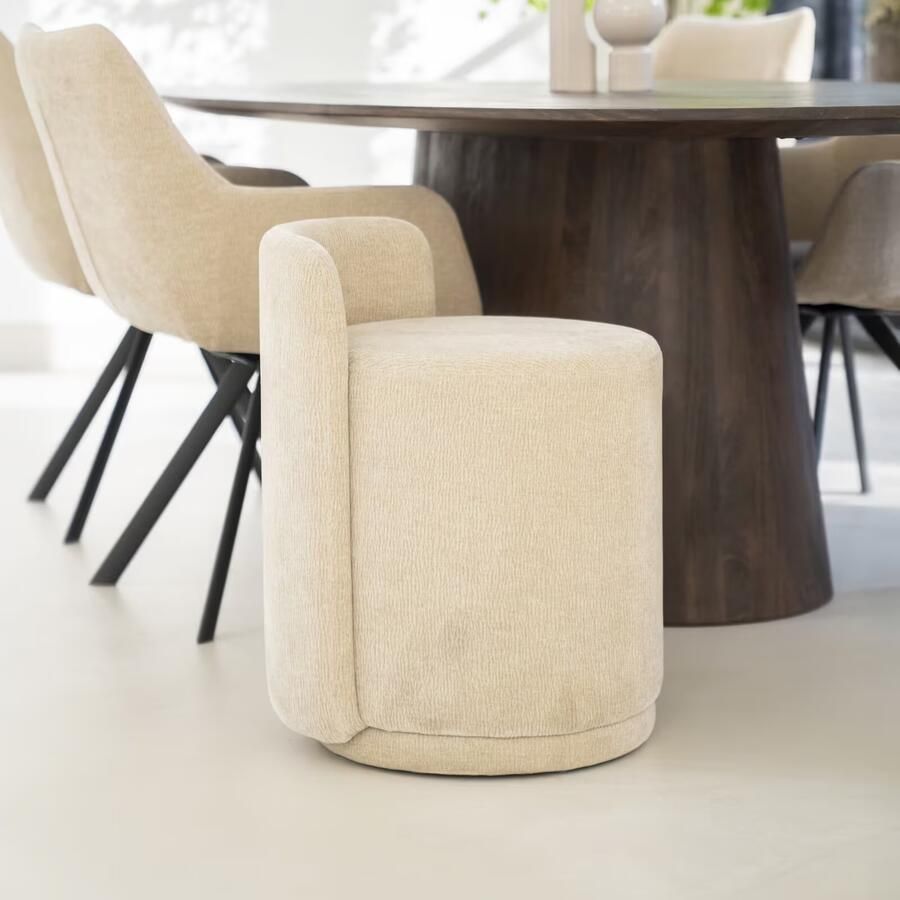 By-Boo | Poef Marque Taupe | Woonaccessoires | Poef