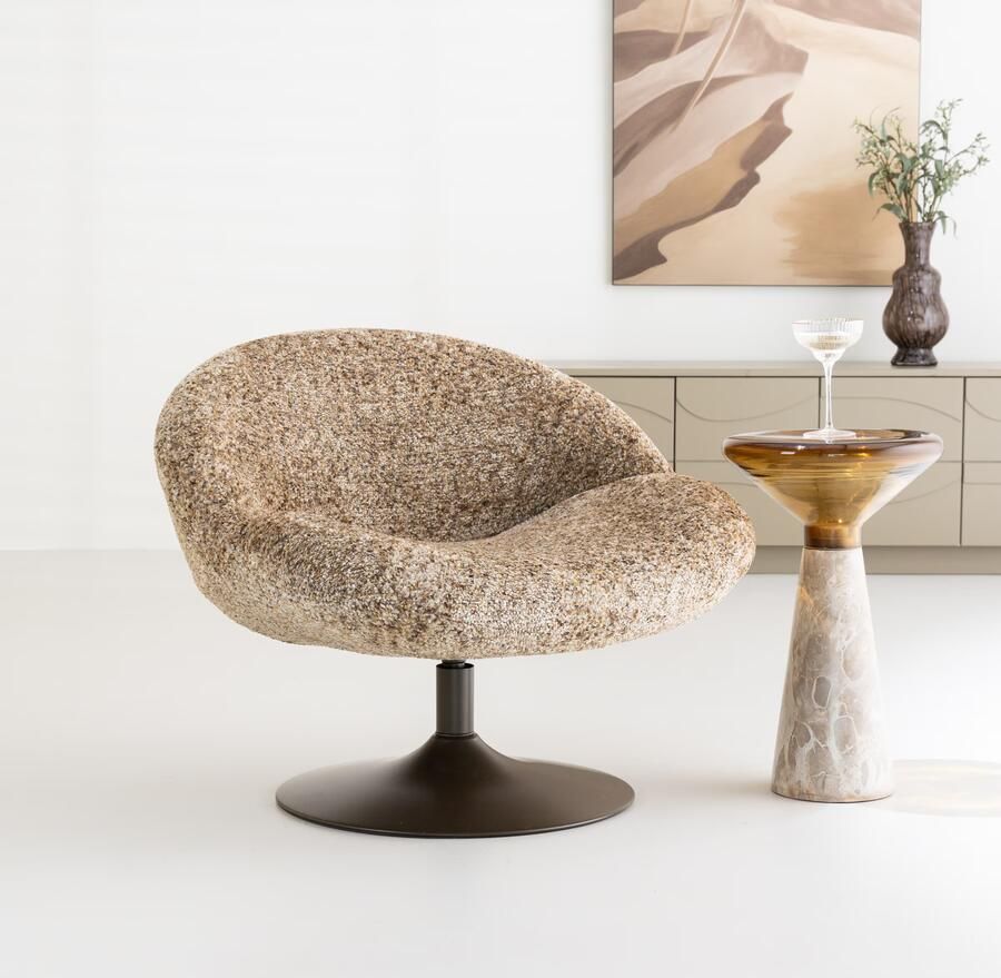 By-Boo Fauteuil Ducky Geweven stof Taupe
