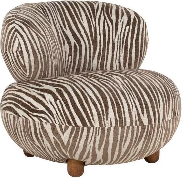 By-Boo Fauteuil Mochi Zebra print Bruin