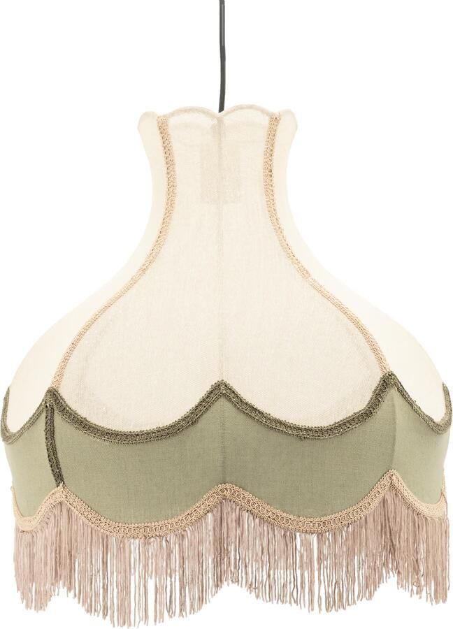 By-Boo Hanglamp Fringaloo Katoen en jute Groen