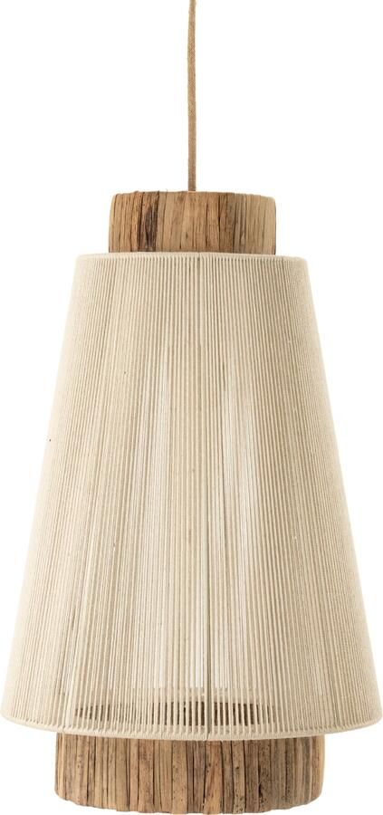 By-Boo Hanglamp Rae Katoen en zeegras 35cm Wit