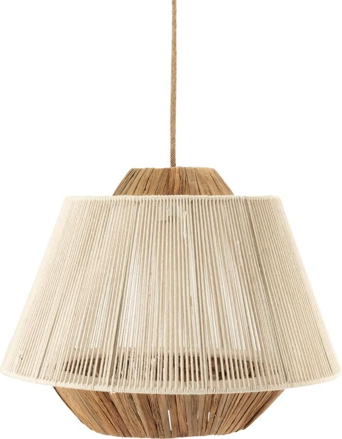 By-Boo Hanglamp Rae Katoen en zeegras 40cm Wit