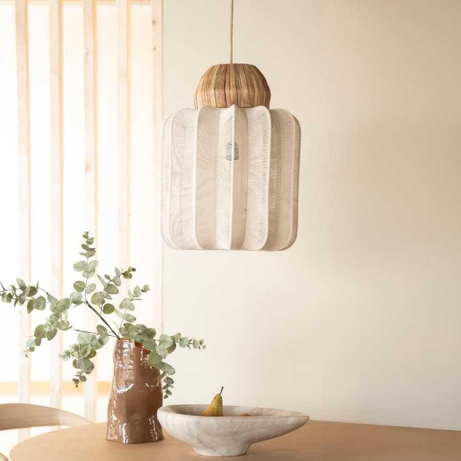 By-Boo Hanglamp Reb Zeegras en katoen Natuurlijk