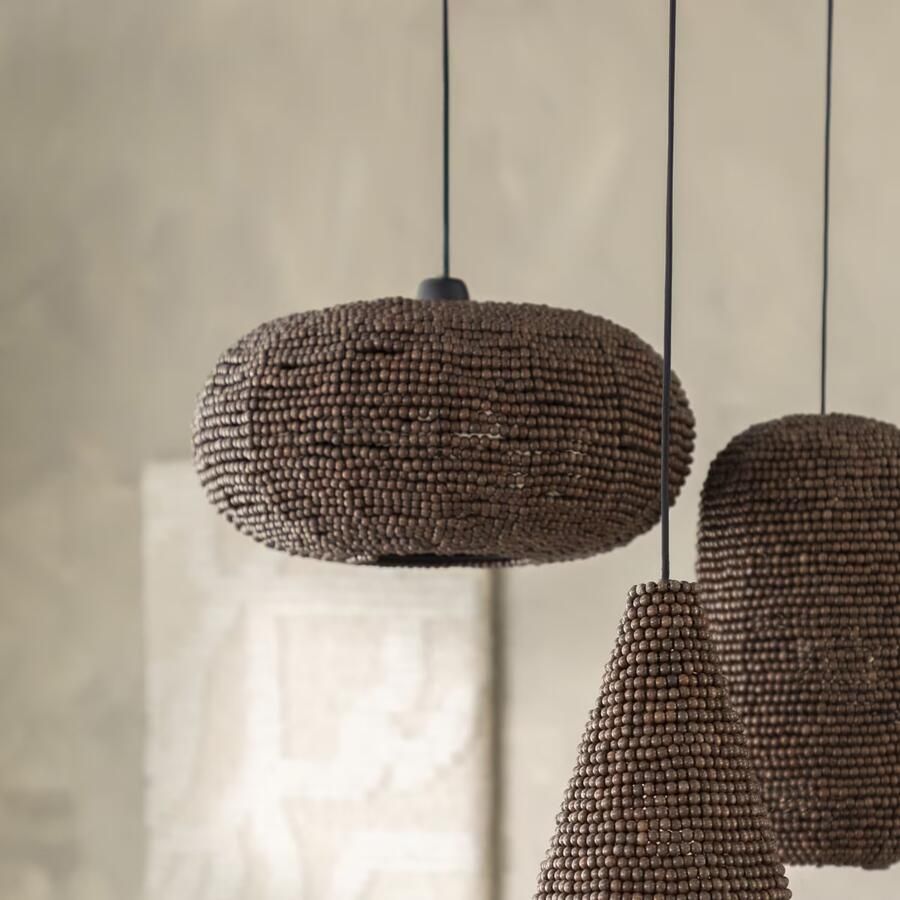 By-Boo Hanglamp Shanga Houten kralen 46cm Bruin