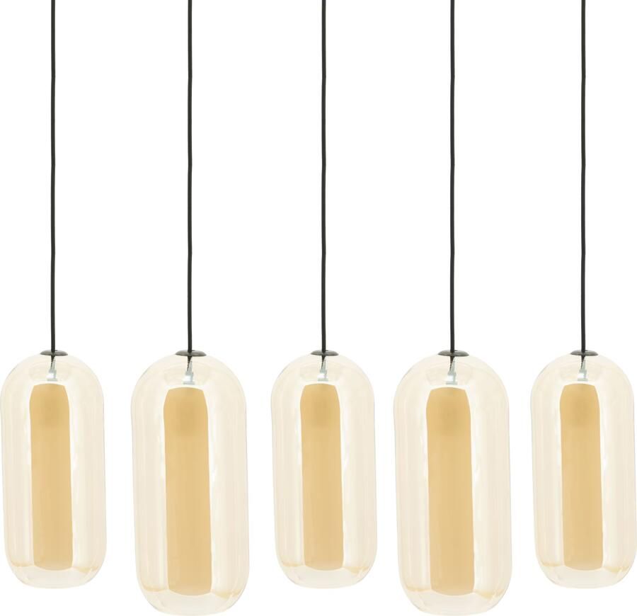 By-Boo Hanglamp Shona Glas 5-lamps Amber