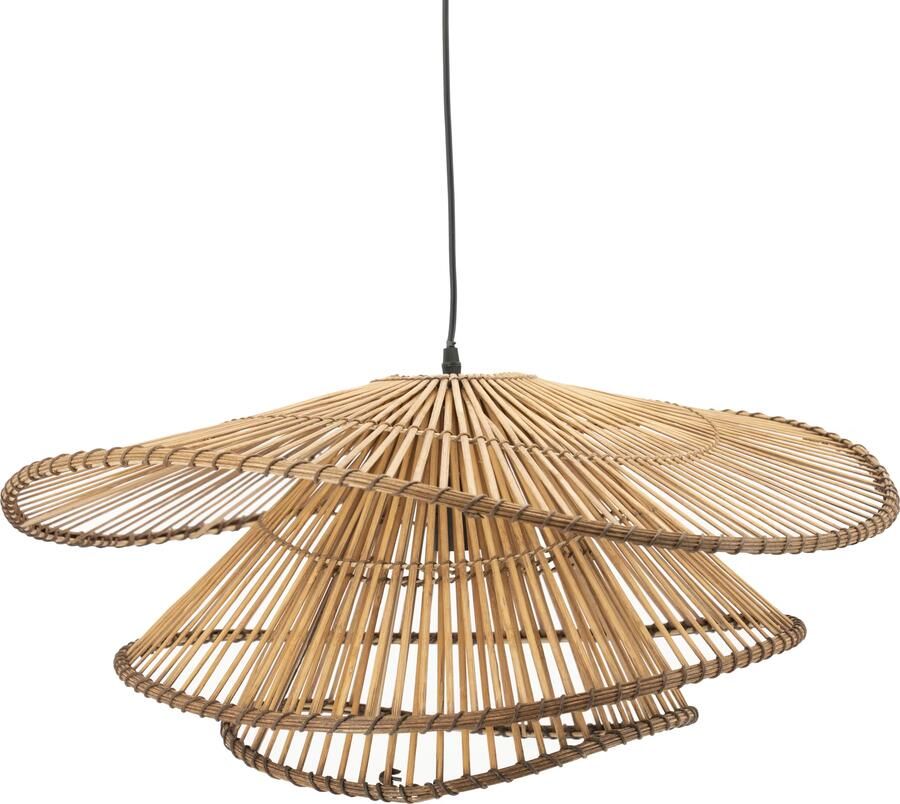 By-Boo Hanglamp Yarin Rattan en bamboe 65cm Bruin